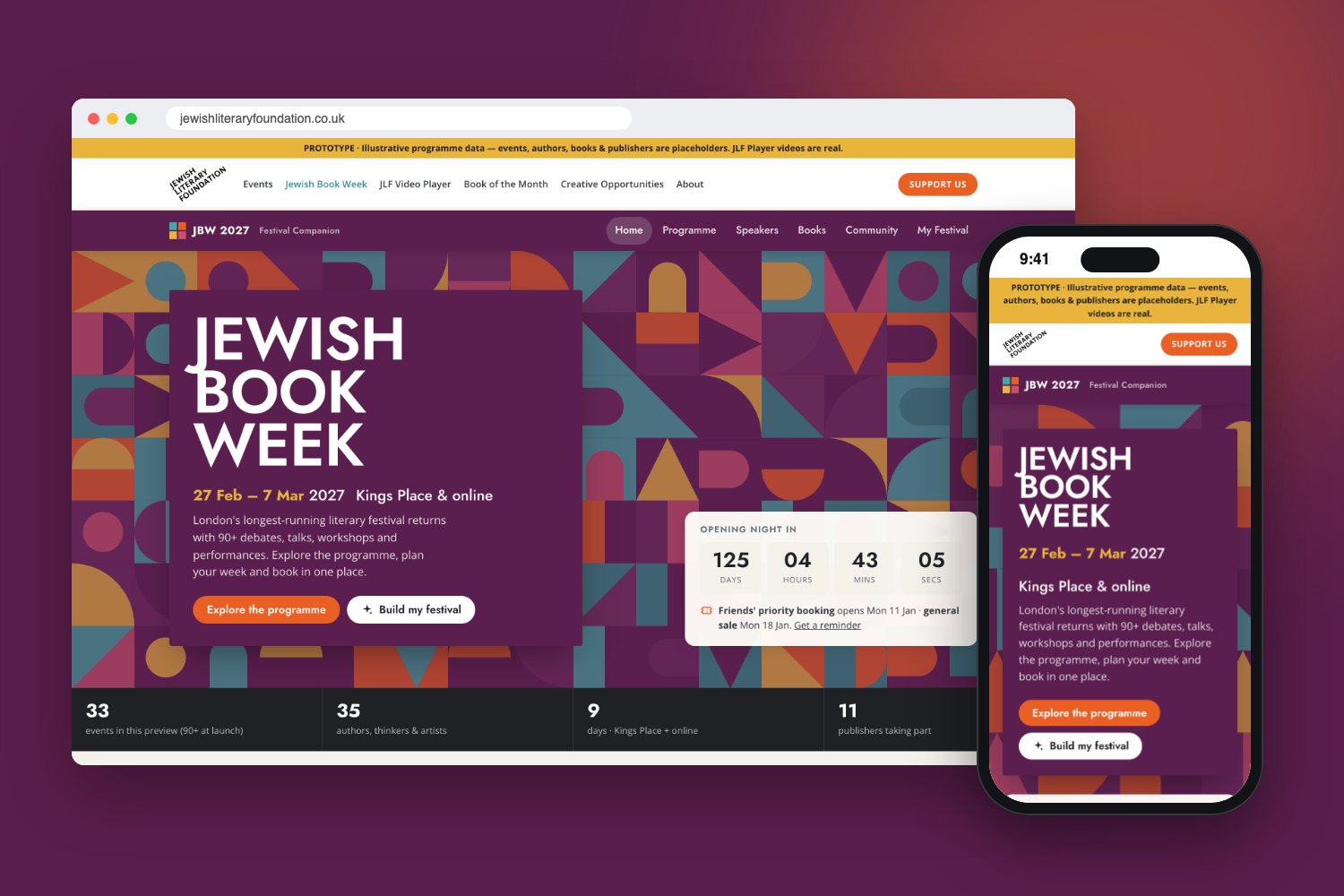 Jewish Literary Foundation: A festival website that builds itself