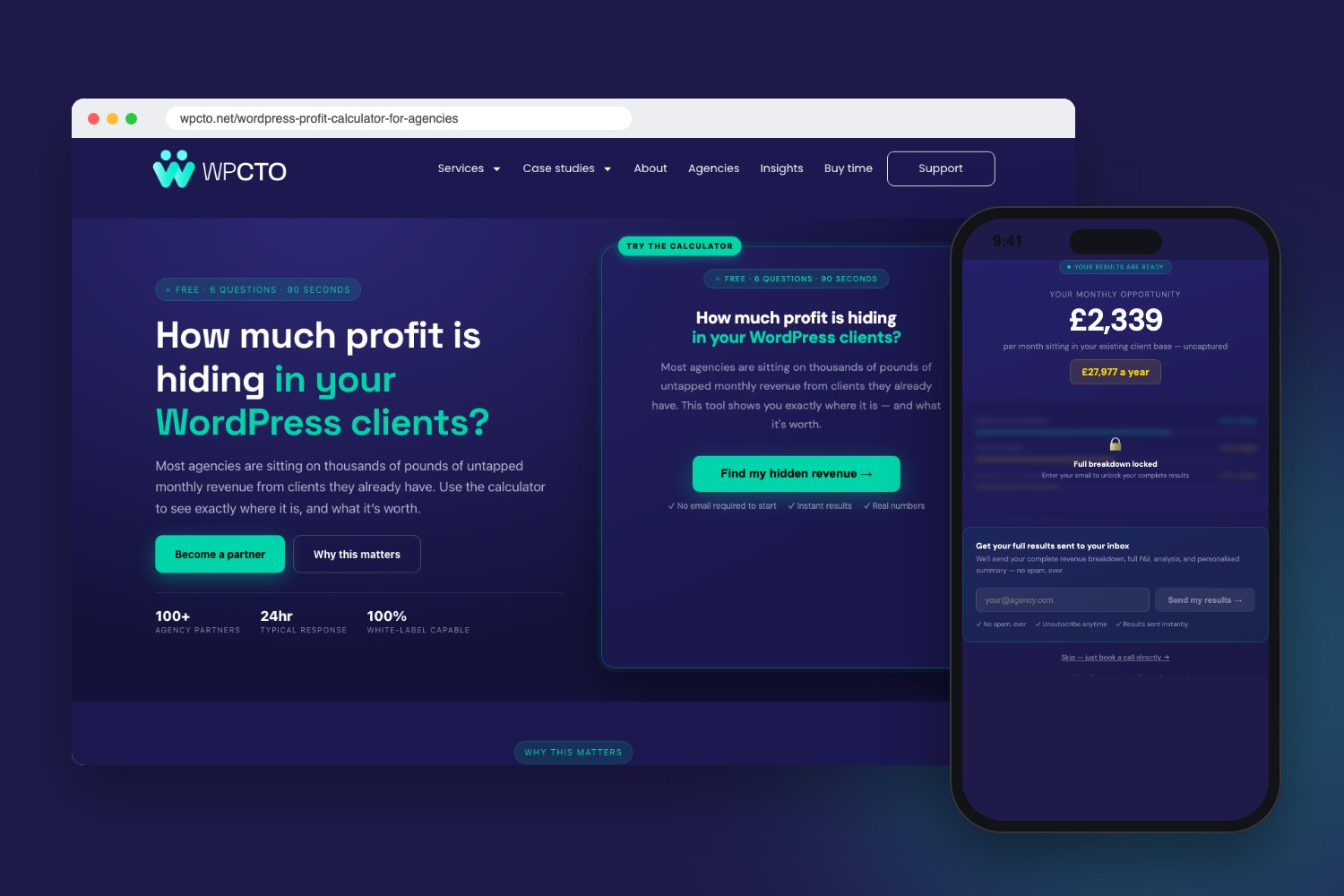 WPCTO: A calculator that sells while it counts